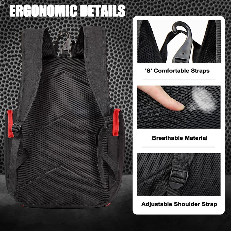 LARIPOP Basketball Backpack Large Sports Bag, Gym Bag with Ball Compartment and Shoe Compartment to Store Sports Shoes Water Bottles Laptops and Daily Necessities, Widely Used in Basketball, Soccer - Image 5